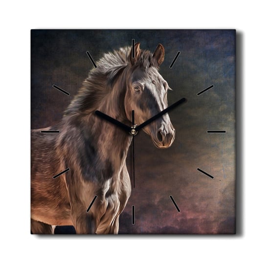 Zegar na płótnie ścienny loft Zwierzę koń 30x30 cm, Coloray Coloray