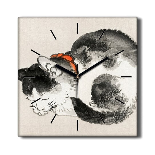 Zegar na płótnie ścienny loft Zwierzę kot 30x30 cm, Coloray Coloray