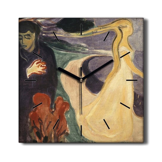 Zegar na płótnie Separacja Edvard Munch 30x30 cm, Coloray Coloray
