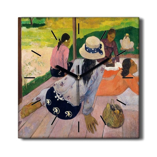 Zegar na płótnie Siesta tahiti Paul Gauguin 30x30, Coloray Coloray