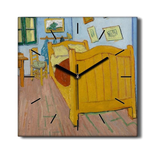Zegar na płótnie Sypialnia w arles Van Gogh 30x30, Coloray Coloray