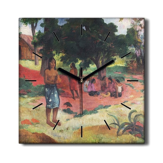 Zegar na płótnie Szeptane słowa Gauguin 30x30 cm, Coloray Coloray