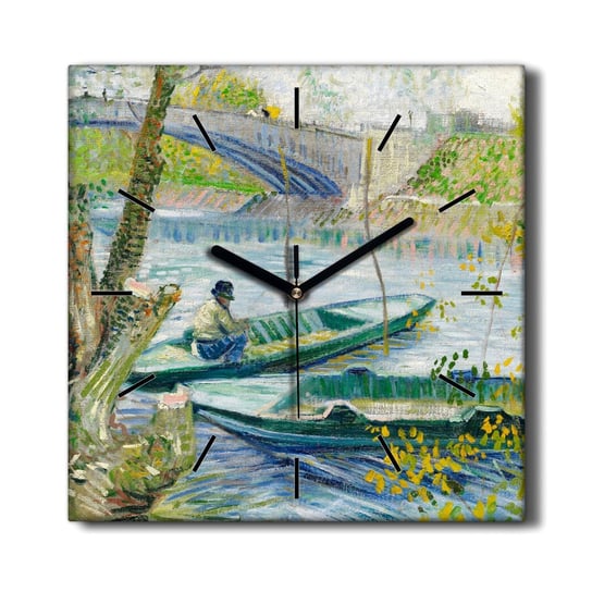Zegar na płótnie Wędkowanie wiosna Van Gogh 30x30, Coloray Coloray