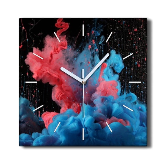 Zegar na płótnie wiszący 30x30 cm Rozprysk farby, Coloray Coloray