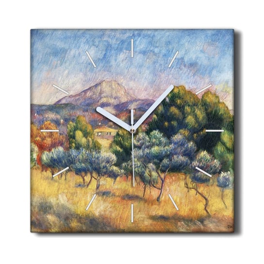 Zegar na płótnie wiszący 30x30 Las góra krajobraz, Coloray Coloray