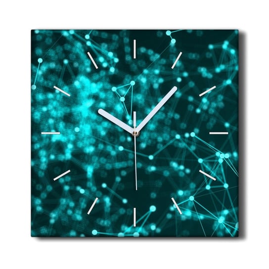 Zegar na płótnie wiszący nowoczesny 30x30 Kropki, Coloray Coloray
