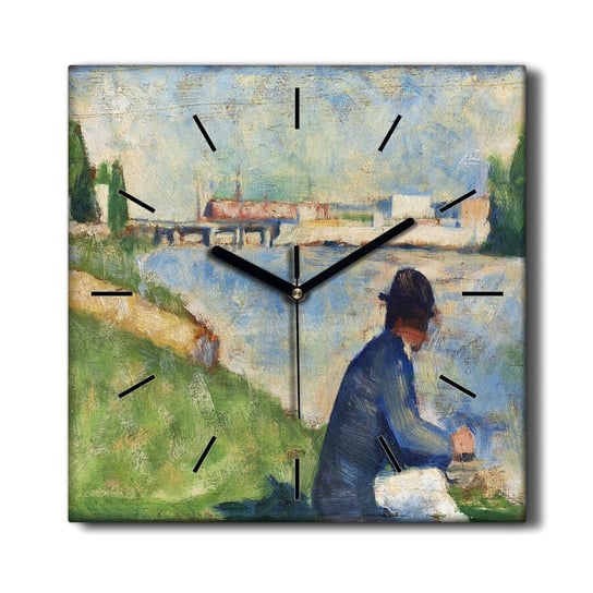 Zegar na płótnie Woda ludzie malarstwo 30x30 cm, Coloray Coloray