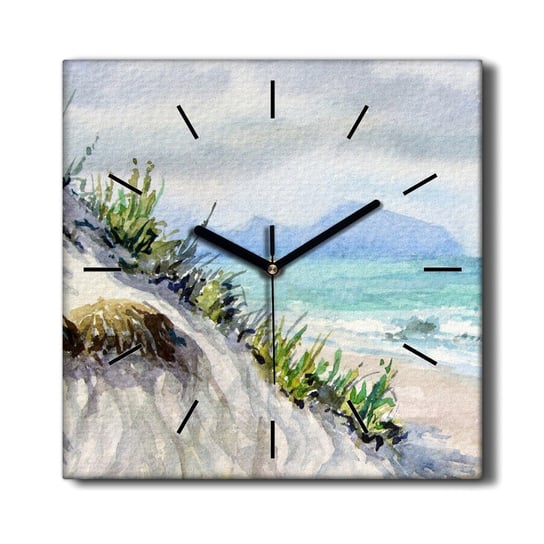 Zegar na płótnie Wybrzeże plaża natura 30x30 cm, Coloray Coloray