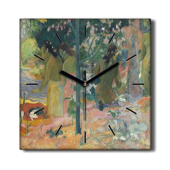 Zegar na płótnie Zaginiony raj Gauguin 30x30 cm, Coloray Coloray