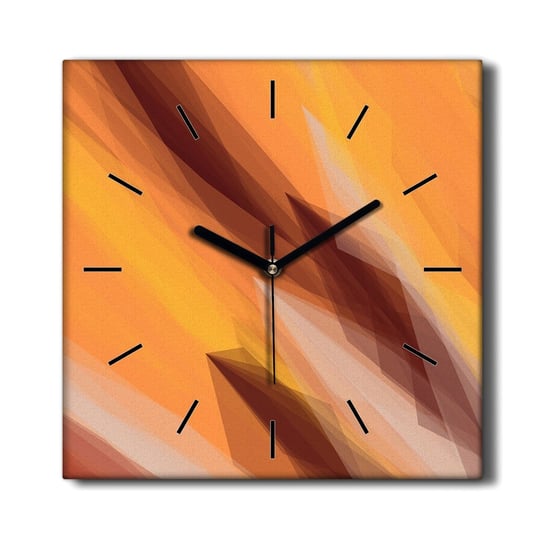 Zegar na płótnie Żółto brązowa abstrakcja 30x30 cm, Coloray Coloray