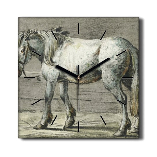 Zegar na płótnie Zwierzę koń Jean Bernard 30x30 cm, Coloray Coloray