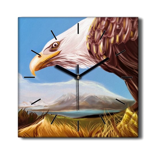 Zegar na płótnie Zwierzę ptak orzeł niebo 30x30 cm, Coloray Coloray
