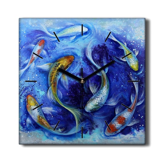 Zegar na płótnie Zwierzę ryby koi woda 30x30 cm, Coloray Coloray