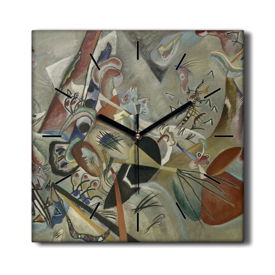 Zegar na płótnie Zwierzęta abstrakcjonizm 30x30 cm, Coloray Coloray