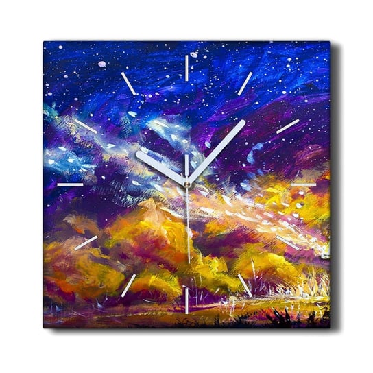 Zegar na ramie 30x30 cm Chłopiec z latarnia o noc, Coloray Coloray