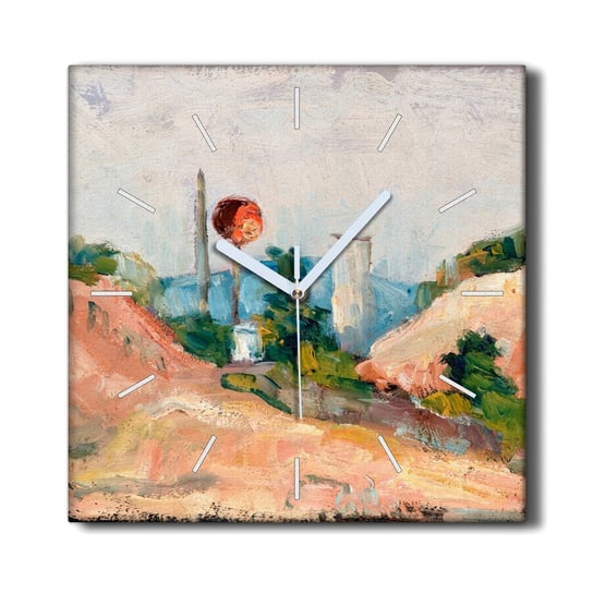 Zegar na ramie 30x30 The railway cutting Cézanne, Coloray Coloray