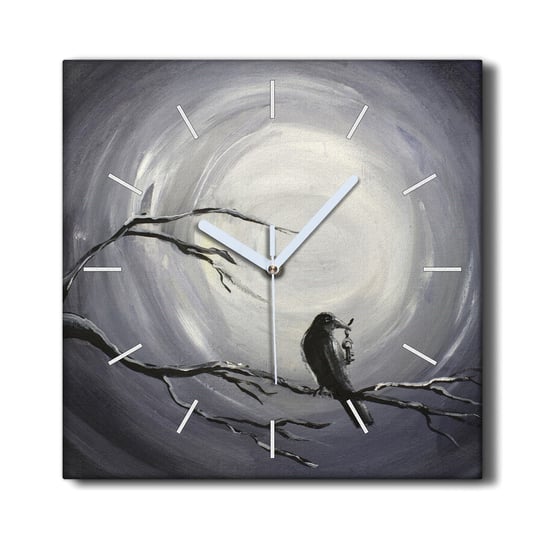 Zegar na ramie na prezent 30x30 Noc zwierzę ptak, Coloray Coloray