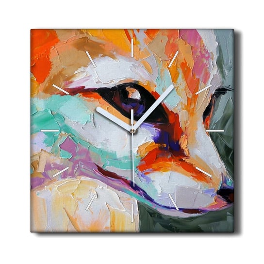 Zegar na ramie z grafiką ozdoba 30x30 Zwierzę lis, Coloray Coloray