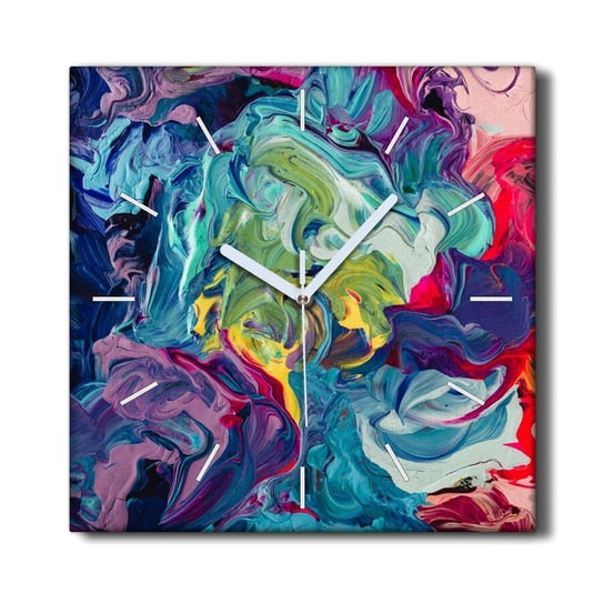 Zegar na ramie z nadrukiem 30x30 Wielobarwne farby, Coloray Coloray