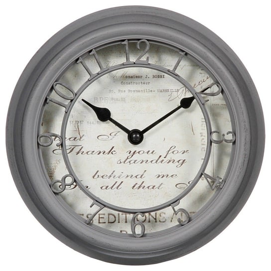 Zegar na ścianę do salonu ATMOSPHERA, szaro-biały, 22 cm Atmosphera