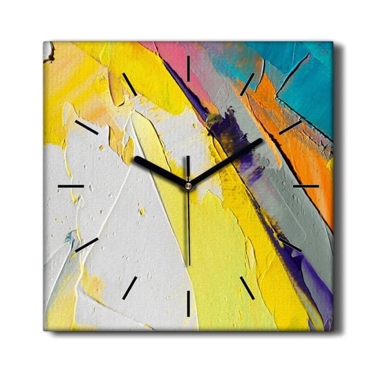 Zegar na ścianę na płótnie Napaćkana farba 30x30, Coloray Coloray