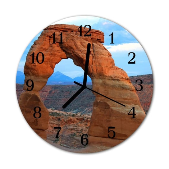 Zegar na szkle na ścianę Okrągły Wielki kanion Tulup