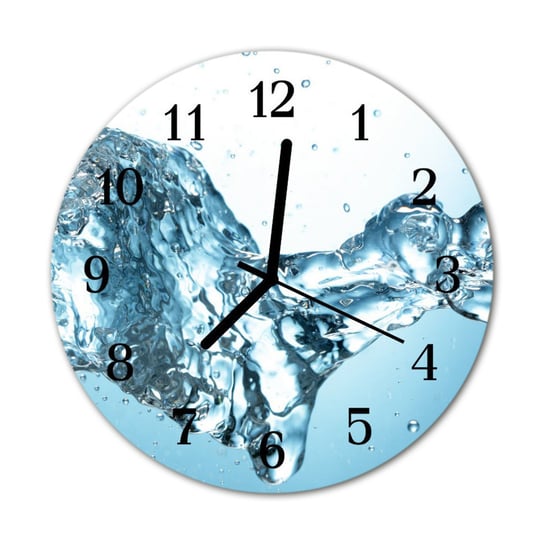 Zegar na szkle na ścianę Okrągły Woda Natura Tulup