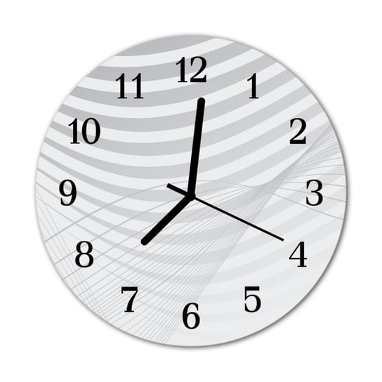 Zegar na szkle Prezent Abstrakcyjne linie Sztuka Tulup