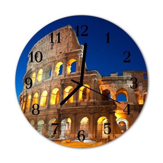 Zegar na szkle Prezent Koloseum Architektura Tulup