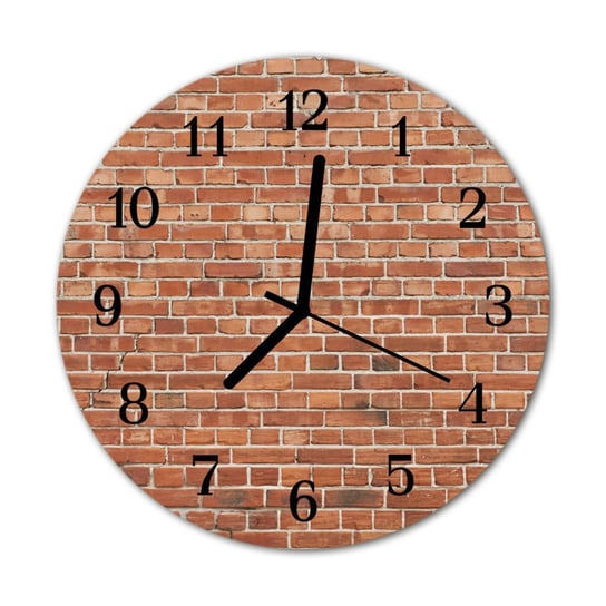 Zegar na szkle Prezent Mur z cegły Architektura Tulup