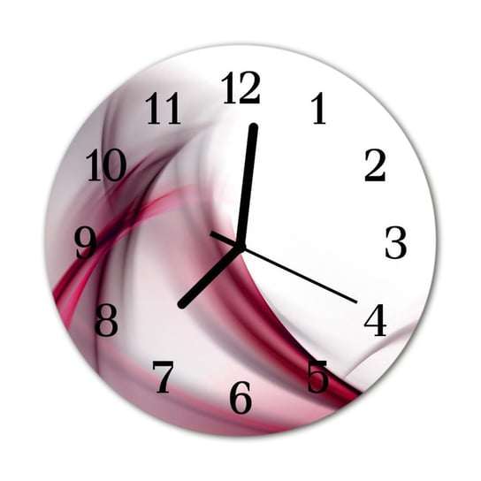 Zegar na szkle Prezent Okrągły Abstrakcyjne linie Tulup