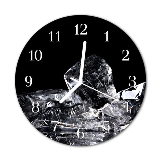 Zegar na szkle Prezent Okrągły Kostki lodu Kuchnia Tulup