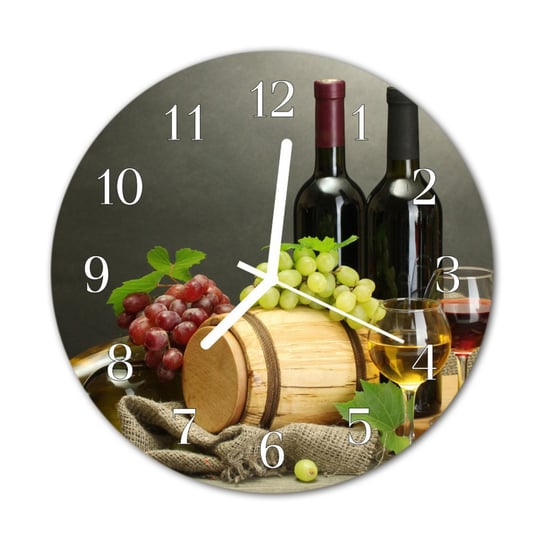 Zegar na szkle Prezent Okrągły Winogrona do wina Tulup