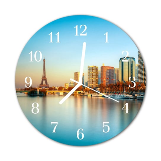 Zegar na szkle Prezent Paryż Miasto Tulup