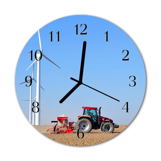 Zegar na szkle Prezent Pole Rolnictwo Tulup