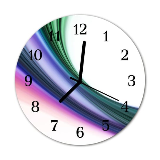 Zegar na szkle PrezentAbstrakcyjne linie Sztuka Tulup