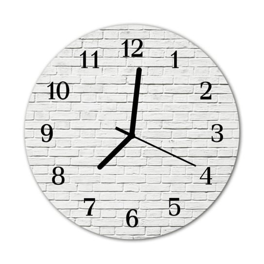 Zegar na szkle PrezentMur z cegły Architektura Tulup