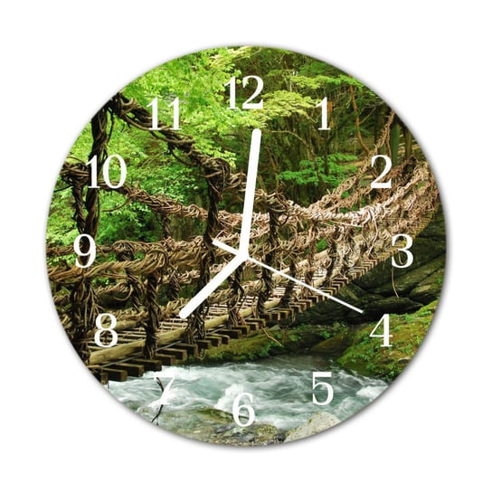 Zegar na szkle PrezentWiszący Most Architektura Tulup