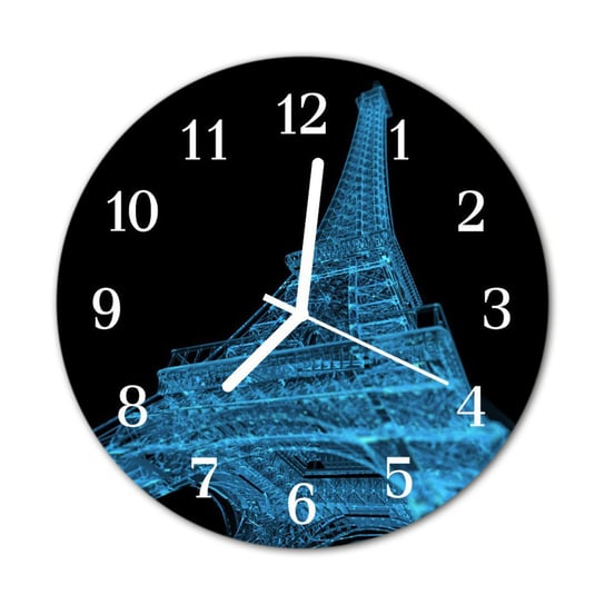 Zegar na szkleWieża Eiffla w Paryżu Miasto Tulup