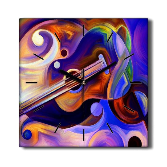 Zegar obraz na płótnie Muzyka skrzypce 30x30 cm, Coloray Coloray