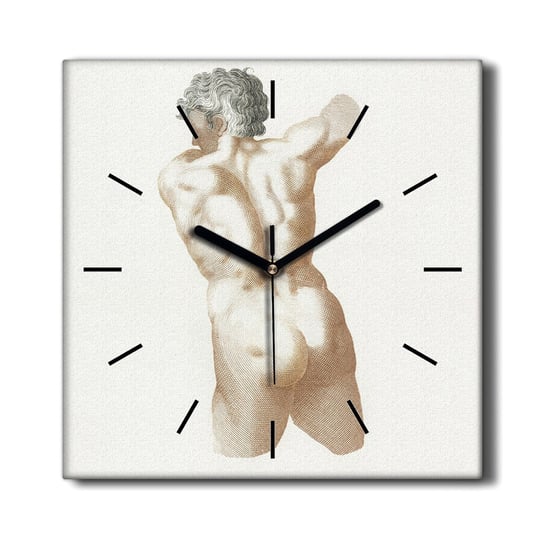 Zegar obraz na płótnie Rzeźba człowiek 30x30 cm, Coloray Coloray