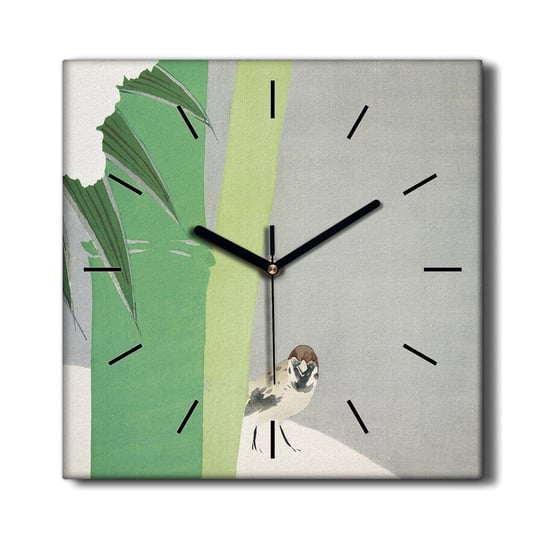 Zegar obraz na płótnie Zwierzę ptak wróbel 30x30, Coloray Coloray