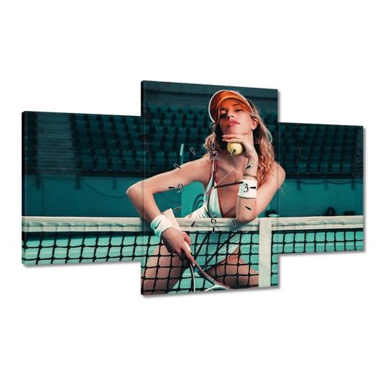 Zegar Ona to lubi Tenis ziemny, 100x60cm ZeSmakiem