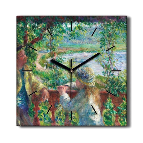 Zegar płótno Człowiek dziecko las jezioro 30x30 cm, Coloray Coloray