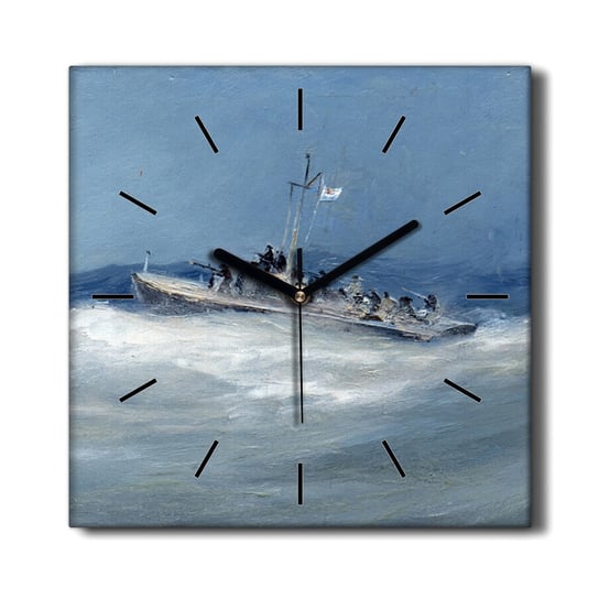 Zegar płótno Malarstwo ocean morze statek 30x30 cm, Coloray Coloray