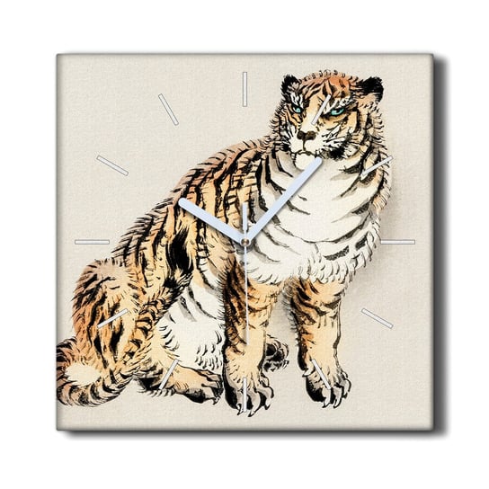 Zegar płótno na prezent 30x30 Zwierzęta kot tygrys, Coloray Coloray