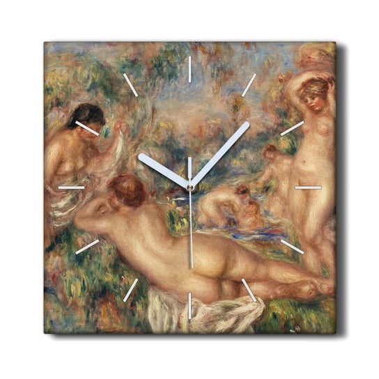 Zegar płótno na ramie 30x30 Nagie kobiety w lesie, Coloray Coloray