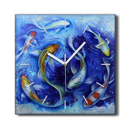 Zegar płótno na ramie 30x30 Zwierzę ryby koi woda, Coloray Coloray
