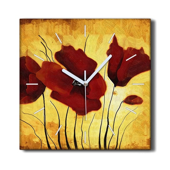 Zegar płótno na ramie cichy 30x30 Malarstwo kwiaty, Coloray Coloray