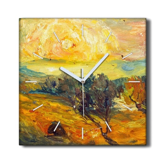 Zegar płótno na ramie ozdoba 30x30 Zachód słońca, Coloray Coloray